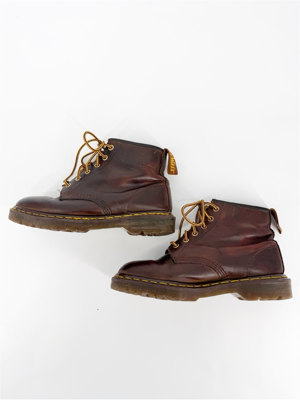 Vintage 90s Dr Martens Brown Boots Made in England Doc Martens AW004 - Picture 6 of 12
